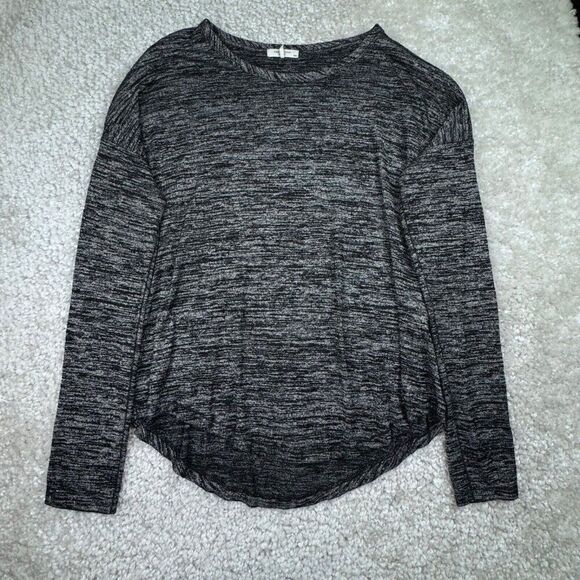SOLD Hudson Long Sleeve Top Marled Black - Picture 2 of 9